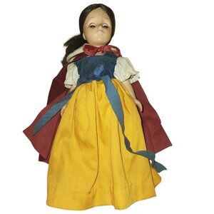 1975 Effanbee 1176 Snow White 11" Rubber Doll Brunette Greenish Eyes
